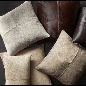 Restoration Hardware Cowhide Pillow Cover NWT